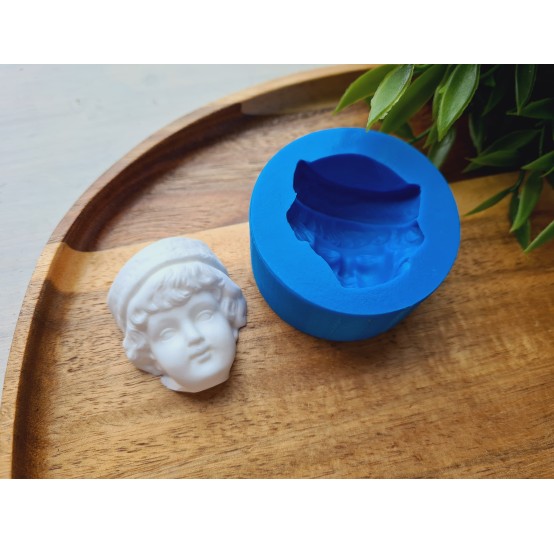 Silicone mold, Doll face, style 59, ~ 3.6*3.8 cm, H:2.1 cm