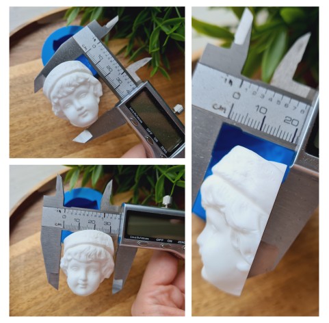 Silicone mold, Doll face, style 59, ~ 3.6*3.8 cm, H:2.1 cm
