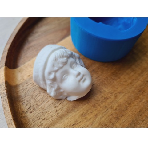Silicone mold, Doll face, style 59, ~ 3.6*3.8 cm, H:2.1 cm