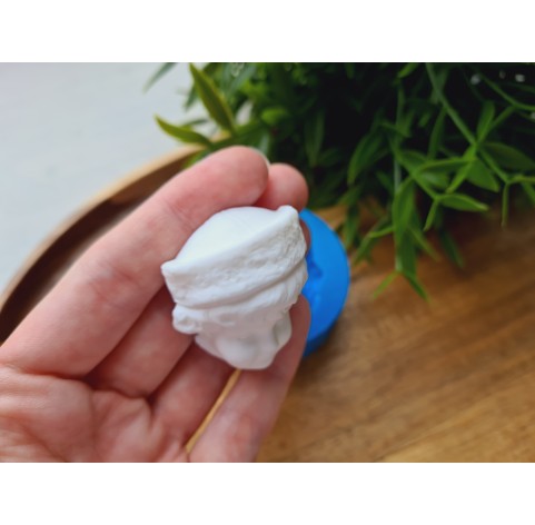 Silicone mold, Doll face, style 59, ~ 3.6*3.8 cm, H:2.1 cm
