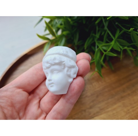 Silicone mold, Doll face, style 59, ~ 3.6*3.8 cm, H:2.1 cm