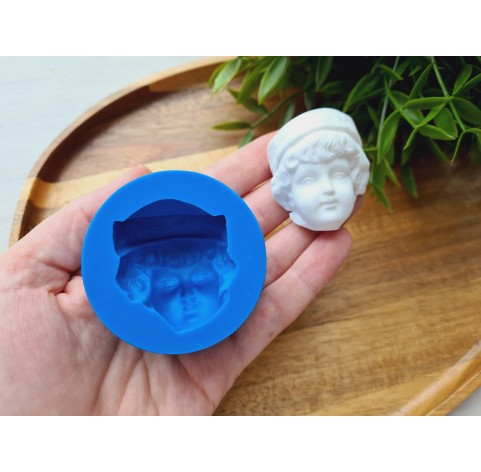 Silicone mold, Doll face, style 59, ~ 3.6*3.8 cm, H:2.1 cm