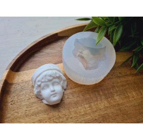 Silicone mold, Doll face, style 59, ~ 3.6*3.8 cm, H:2.1 cm