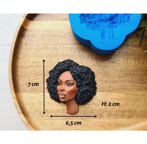 Silicone mold, Doll face, style 60, ~ 6.5*7 cm, H:2 cm