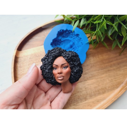 Silicone mold, Doll face, style 60, ~ 6.5*7 cm, H:2 cm