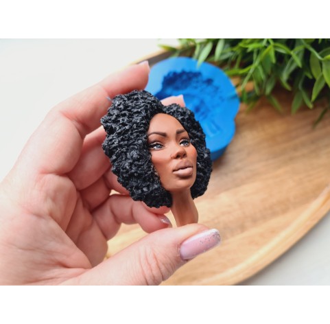 Silicone mold, Doll face, style 60, ~ 6.5*7 cm, H:2 cm