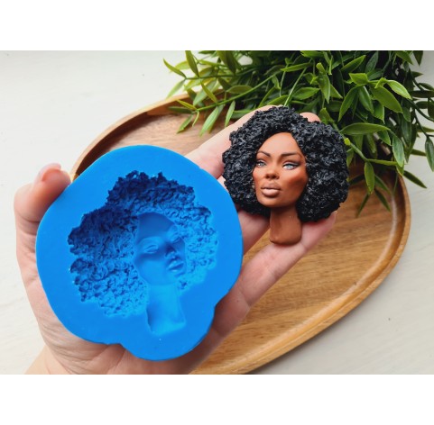 Silicone mold, Doll face, style 60, ~ 6.5*7 cm, H:2 cm