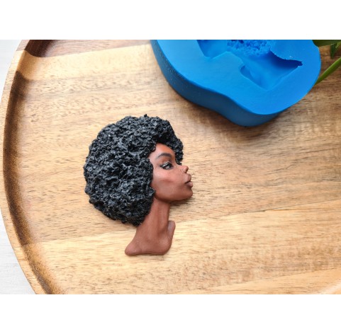 Silicone mold, Doll face, style 61, ~ 5.5*7.1 cm, H:2.1 cm