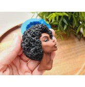 Silicone mold, Doll face, style 61, ~ 5.5*7.1 cm, H:2.1 cm