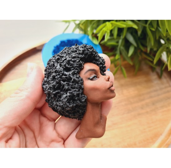 Silicone mold, Doll face, style 61, ~ 5.5*7.1 cm, H:2.1 cm