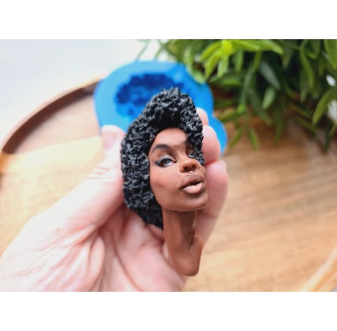 Silicone mold, Doll face, style 61, ~ 5.5*7.1 cm, H:2.1 cm