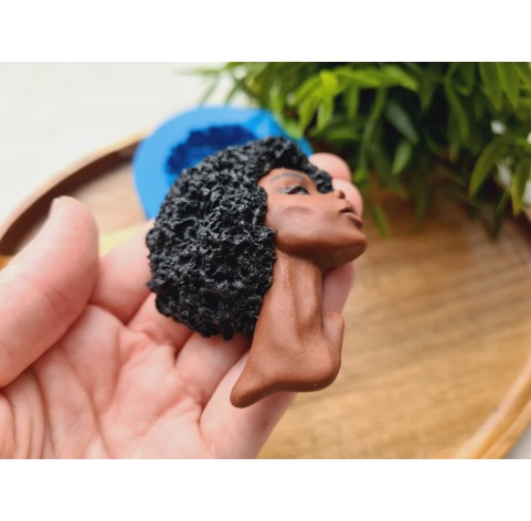 Silicone mold, Doll face, style 61, ~ 5.5*7.1 cm, H:2.1 cm