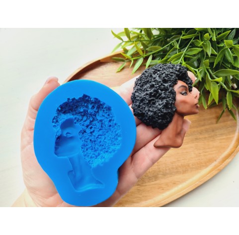 Silicone mold, Doll face, style 61, ~ 5.5*7.1 cm, H:2.1 cm