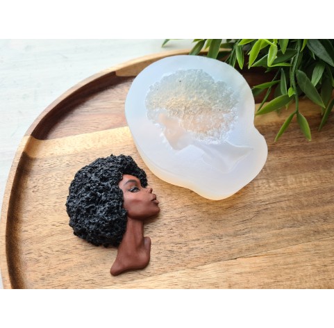 Silicone mold, Doll face, style 61, ~ 5.5*7.1 cm, H:2.1 cm