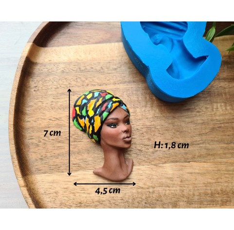Silicone mold, Doll face, style 62, ~ 4.5*7 cm, H:1.8 cm