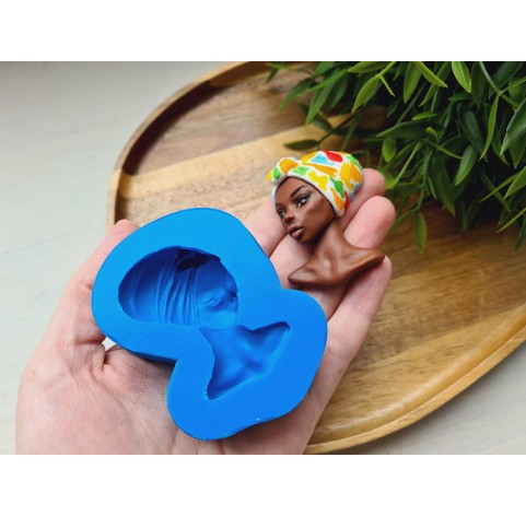 Silicone mold, Doll face, style 63, ~ 3.7*5.4 cm, H:1.4 cm