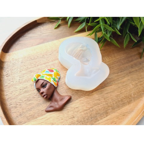 Silicone mold, Doll face, style 63, ~ 3.7*5.4 cm, H:1.4 cm