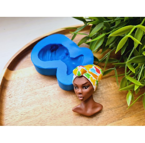 Silicone mold, Doll face, style 63, ~ 3.7*5.4 cm, H:1.4 cm