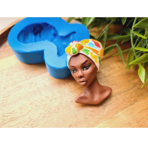 Silicone mold, Doll face, style 63, ~ 3.7*5.4 cm, H:1.4 cm