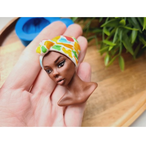 Silicone mold, Doll face, style 63, ~ 3.7*5.4 cm, H:1.4 cm