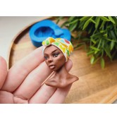Silicone mold, Doll face, style 63, ~ 3.7*5.4 cm, H:1.4 cm
