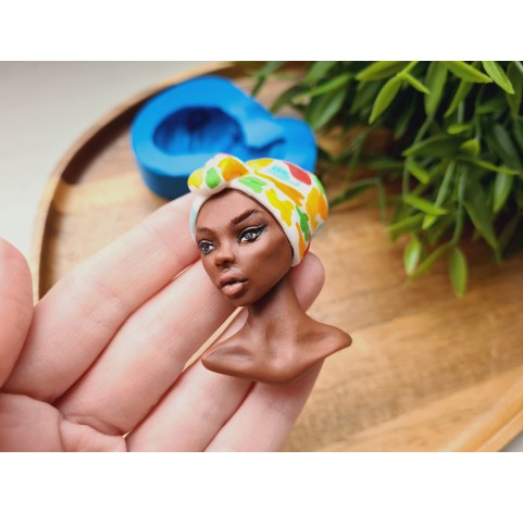 Silicone mold, Doll face, style 63, ~ 3.7*5.4 cm, H:1.4 cm