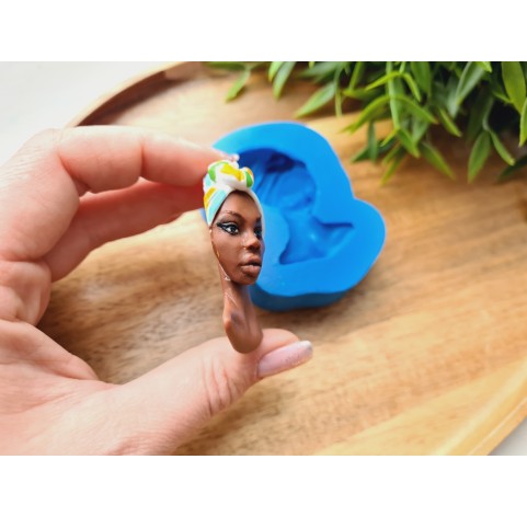 Silicone mold, Doll face, style 63, ~ 3.7*5.4 cm, H:1.4 cm