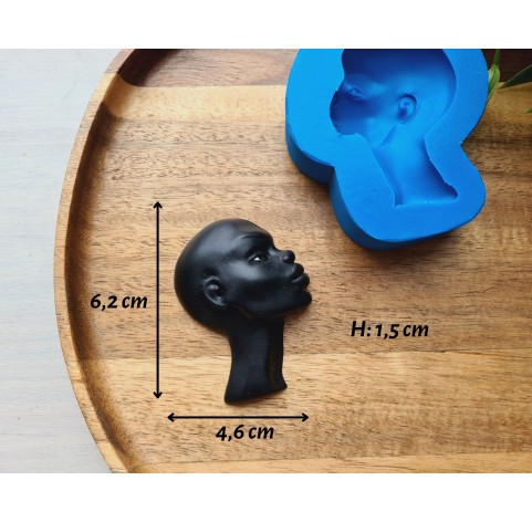 Silicone mold, Doll face, style 65, ~ 4.6*6.2 cm, H:1.5 cm