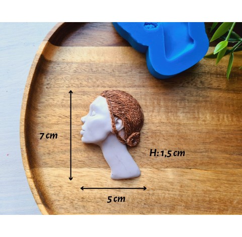 Silicone mold, Doll face, style 67, ~ 5*7 cm, H:1.5 cm