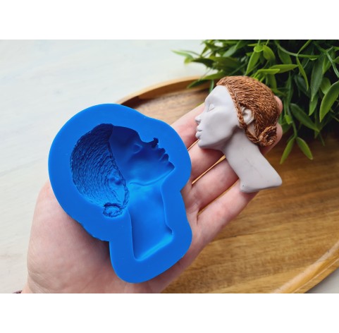 Silicone mold, Doll face, style 67, ~ 5*7 cm, H:1.5 cm