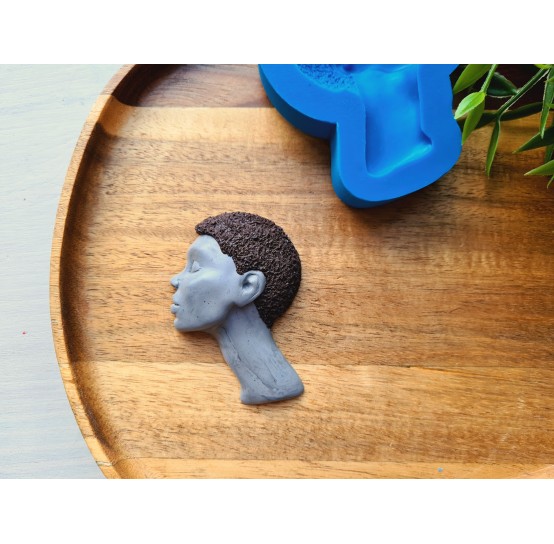 Silicone mold, Doll face, style 68, ~ 5*7.2 cm, H:1.4 cm