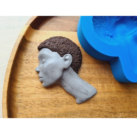 Silicone mold, Doll face, style 68, ~ 5*7.2 cm, H:1.4 cm