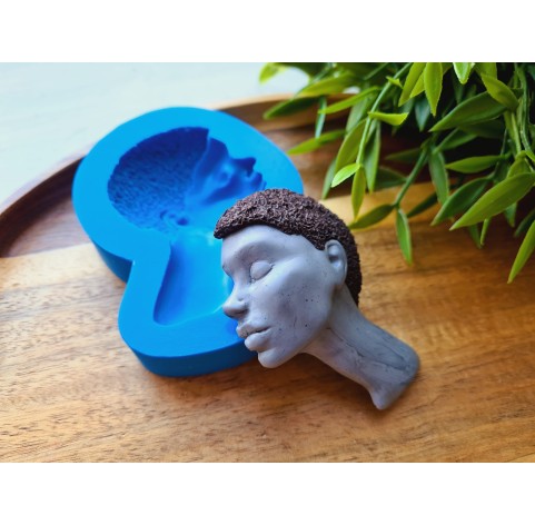 Silicone mold, Doll face, style 68, ~ 5*7.2 cm, H:1.4 cm