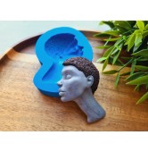 Silicone mold, Doll face, style 68, ~ 5*7.2 cm, H:1.4 cm