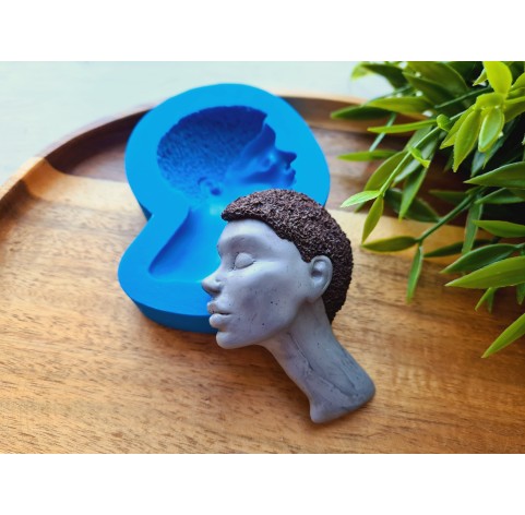 Silicone mold, Doll face, style 68, ~ 5*7.2 cm, H:1.4 cm
