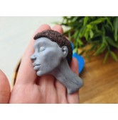 Silicone mold, Doll face, style 68, ~ 5*7.2 cm, H:1.4 cm