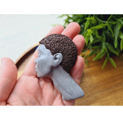 Silicone mold, Doll face, style 68, ~ 5*7.2 cm, H:1.4 cm