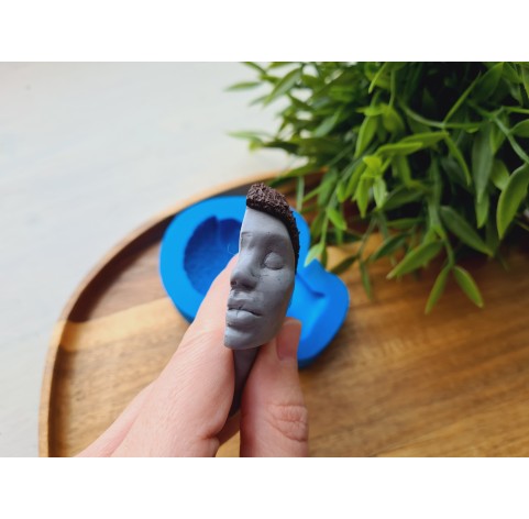 Silicone mold, Doll face, style 68, ~ 5*7.2 cm, H:1.4 cm