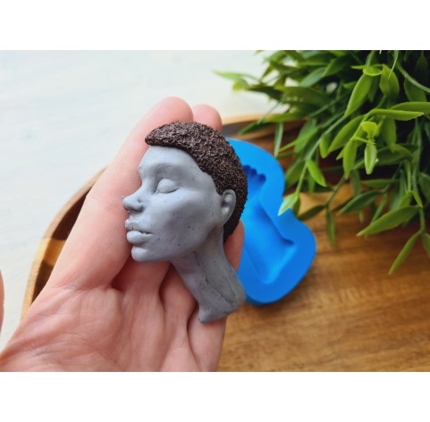 Silicone mold, Doll face, style 68, ~ 5*7.2 cm, H:1.4 cm