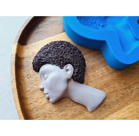 Silicone mold, Doll face, style 69, ~ 5.6*7.8 cm, H:1.5 cm