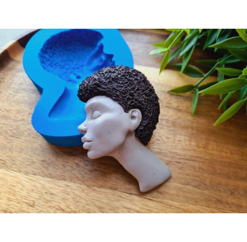 Silicone mold, Doll face, style 69, ~ 5.6*7.8 cm, H:1.5 cm