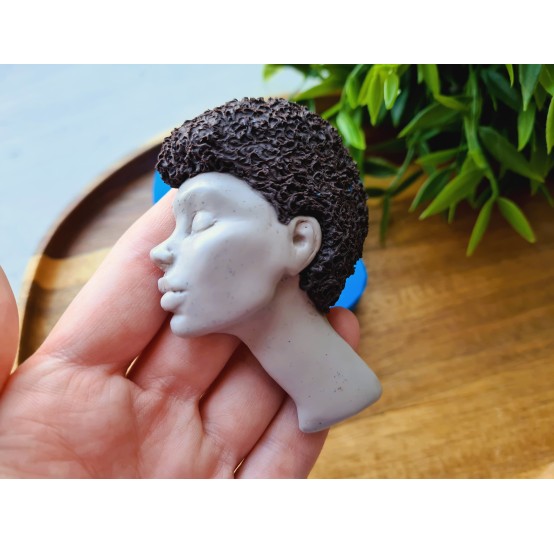 Silicone mold, Doll face, style 69, ~ 5.6*7.8 cm, H:1.5 cm