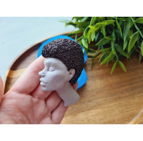 Silicone mold, Doll face, style 69, ~ 5.6*7.8 cm, H:1.5 cm