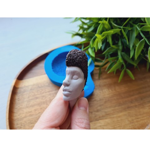 Silicone mold, Doll face, style 69, ~ 5.6*7.8 cm, H:1.5 cm