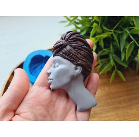 Silicone mold, Doll face, style 70, ~ 5.4*8.4 cm, H:1.6 cm