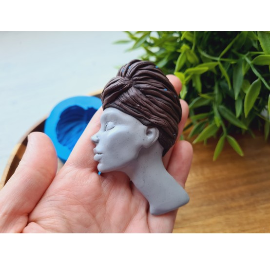 Silicone mold, Doll face, style 70, ~ 5.4*8.4 cm, H:1.6 cm