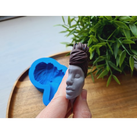 Silicone mold, Doll face, style 70, ~ 5.4*8.4 cm, H:1.6 cm