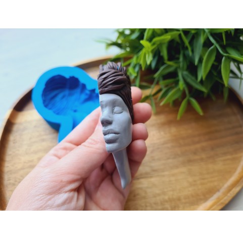 Silicone mold, Doll face, style 70, ~ 5.4*8.4 cm, H:1.6 cm