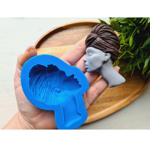 Silicone mold, Doll face, style 70, ~ 5.4*8.4 cm, H:1.6 cm