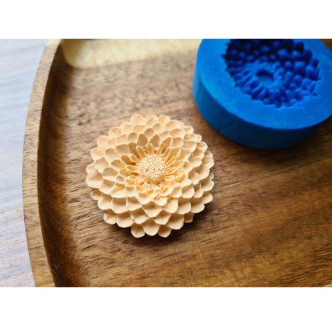 Silicone mold, Dahlia, style 2, ~ Ø 3.5 cm, H:0.9 cm